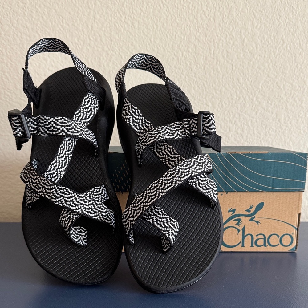 Chaco Women’s Strappy Black and White Sandals